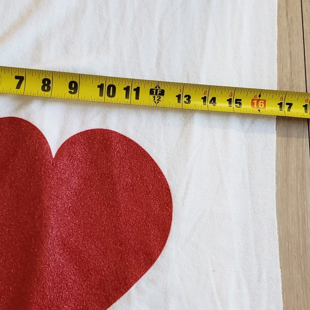Wildfox Heart Scarf Womens White Red Taylor Swift‎ Red Era Rare Graphic